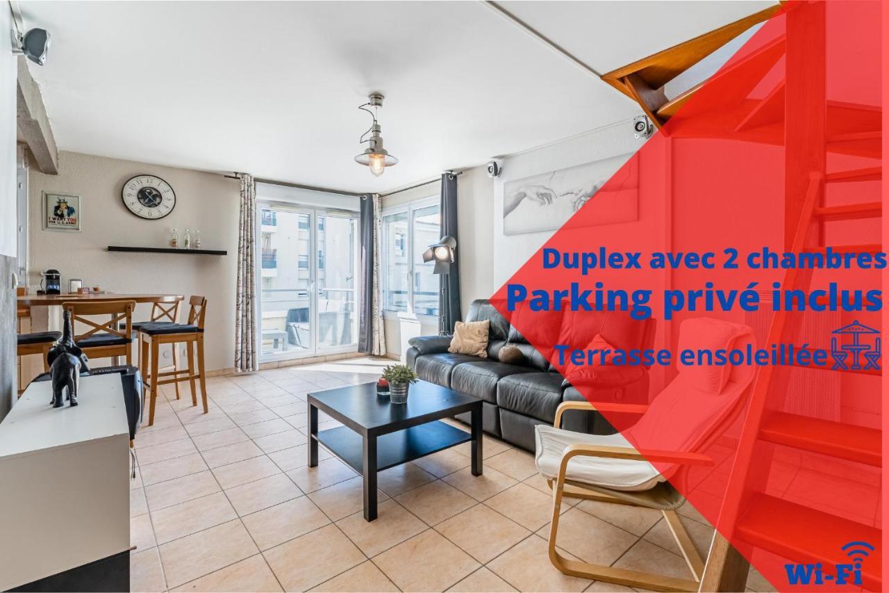 La Joliette; Duplex 2 Chambres, Parking Inclus+ Terrasse+ Ascenseur Marsilia Exterior foto